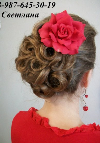 Прическа на свадьбу С15140 - Стилист-визажист Светлана Беркунцова
