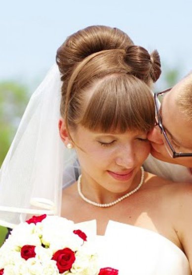 Прическа на свадьбу А15144 - Стилист-визажист Алена Бурова