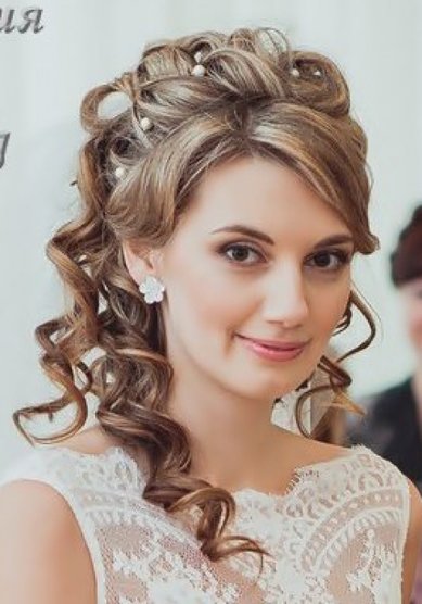 Прическа на свадьбу А15164 - Стилист-визажист Анастасия Скрынникова