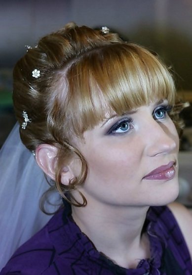 Прическа на свадьбу А15166 - Стилист-визажист Анастасия Скрынникова