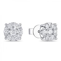 Обручальное кольцо E2011-1851355BD-М8482 из белого золота, гладкое