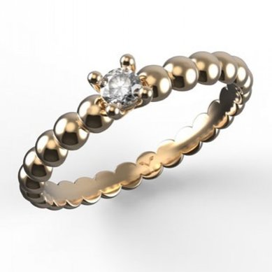 Помолвочное кольцо Yes-S14563 - Ювелирный салон SHULGA в Волгограде