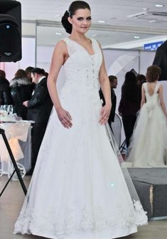 Свадебное платье A33159. А-силуэт, длинное без шлейфа.