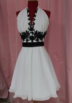 Вечернее платье A33176. А-силуэт, короткое без шлейфа.