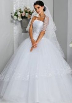 Свадебное платье И33292. С пышной юбкой, длинное без шлейфа.