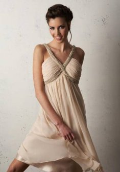 Вечернее платье A34059. А-силуэт, короткое без шлейфа.