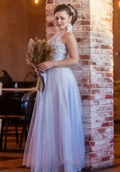 Свадебное платье A65462. С пышной юбкой, длинное без шлейфа.